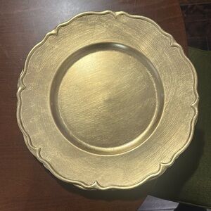 Threshold, gold, decorative chargers, set of three